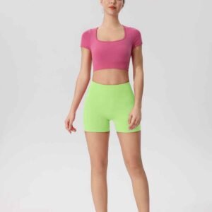 네온 그린 스포츠 브라 생동감 넘치고 편안함