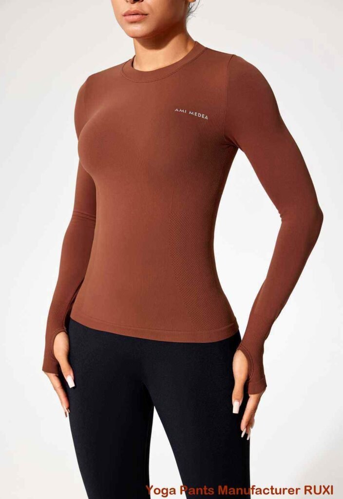 여성용 하이웨이스트 부츠컷 요가 팬츠 RUXI